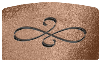 DACRO-601-BK-SH-BZ Black Scroll Shimmer Bronze